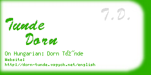 tunde dorn business card